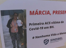 Sindibel faz ato em homenagem à primeira ACS vítima da Covid-19 em Belo Horizonte