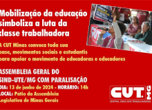 Sind-UTE/MG confirma paralisações de três dias de educadoras e educadores