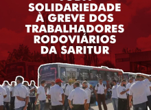 Todo apoio à greve de rodoviárias e rodoviários da Saritur