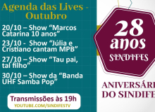 Sindifes realizará Lives com sorteios na comemoração aos 28 anos de luta