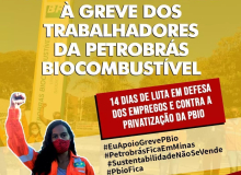 Todo apoio à greve histórica dos petroleiros da Petrobrás Biocombustível (PBio)