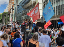 Categorias em greve realizam ato unificado no Centro de Belo Horizonte