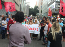 Ato em BH defende serviço público, repudia reformas e crime da Vale