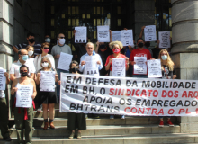 Trabalhadores da BHTrans fazem protesto e conseguem compromisso de diálogo