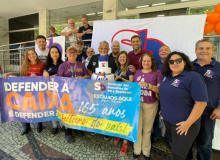 165 anos da CAIXA: sindicato vai às ruas contra o fechamento de agências