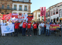 Protesto contra a Saneouro e a privatização do saneamento marca Dia Mundial da Água