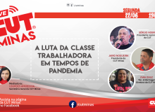 Live da  CUT Minas estreia nesta segunda-feira (22), às 19 horas