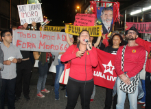 Ato em apoio ao jornalista Glenn Greenwald e em defesa da liberdade de imprensa - Fotos Rogério Hilário