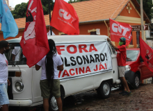 Carreata pela Vida em Belo Horizonte, Minas Gerais Fora Bolsonaro, Vacina Já - 20 de fevereiro de 2021 - Fotos Rogério Hilário