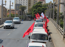 Ato e carreata em Belo Horizonte contra as privatizações. Fora Zema, Fora Bolsonaro - Fotos Rogério Hillário