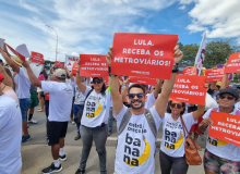 Metroviárias e metroviários de Belo Horizonte ocupam Brasília e querem um encontro com Lula - Fotos Cleonildo Cruz