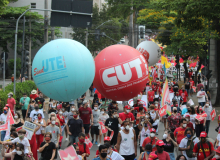 Dia Nacional de Luta, 2 de outubro de 2021, em BH - Fora Bolsonaro, Fora Zema - Concentração e passeata - Fotos Rogério Hilário