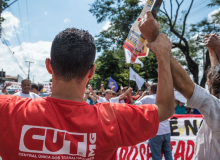 Atos contra a reforma da Previdência na Praça da Cemig em Contagem - Fotos Lidyane Ponciano